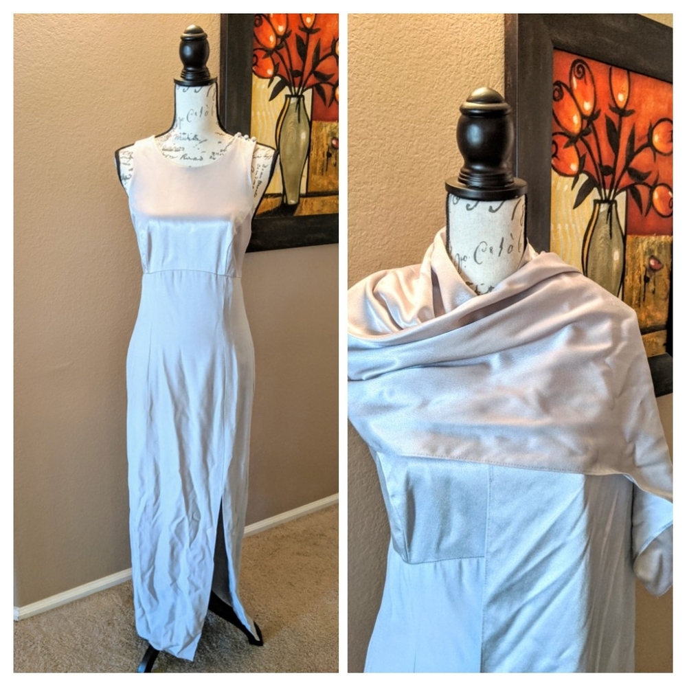 📸 Formal Evening Gown & Wrap